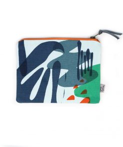 Jennie Jackson, Mangrove designsmall cosmetics zipped bag hand printed on linen