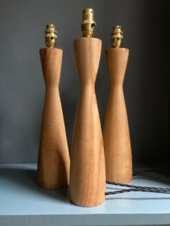 Alternative view of Oak Lamp Base with Lampshade (various designs)