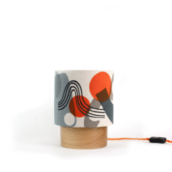 Short Lampshade and chestnut lamp base