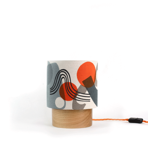 Short Lampshade and chestnut lamp base