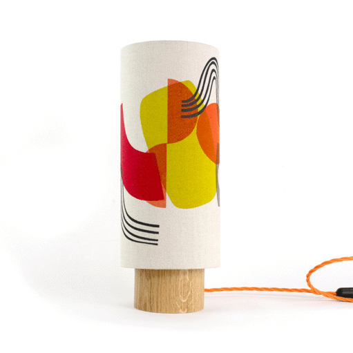 Tall Summer Solstice Lampshade and oak lamp base - Image 2
