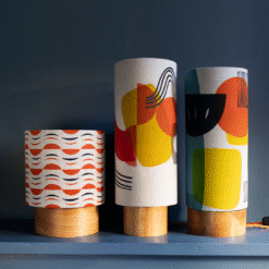 Short Lampshade and chestnut lamp base